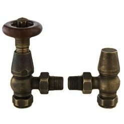 Hudson Reed Camden Antique Brass Angled Thermostatic Valve - RV201