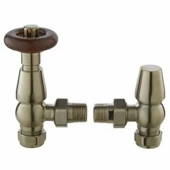 Hudson Reed Camden Satin Nickel Angled Thermostatic Valve - RV203