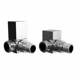 Square Chrome Corner Radiator Valves