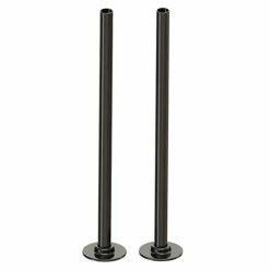 Arezzo 300mm Satin Gunmetal Grey 15mm Pipe Kit for Radiator Valves