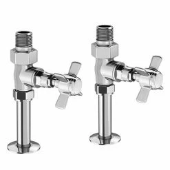 Keswick Chrome Straight Traditional Radiator Valves