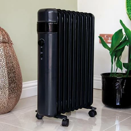 TCP Smart 2000W Black Wi-Fi Energy Saving Portable Free-Standing Oil 9 Finned Radiator - Image 6