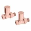 Arezzo Modern Rose Gold Straight Radiator Valves
