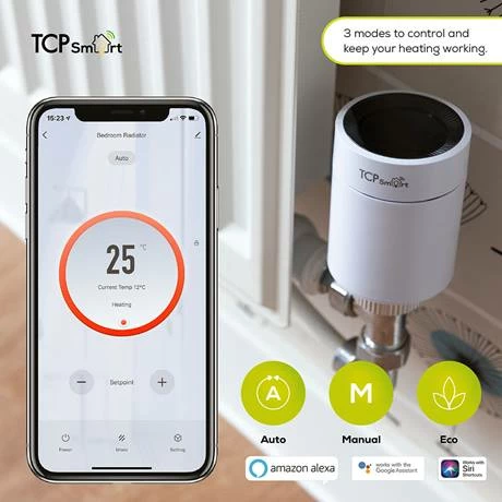 TCP Smart Energy Saving WiFi Single TRV Radiator Valve - Image 3