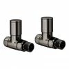 Arezzo Black Nickel Straight Radiator Valves