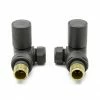 Reina Crova Corner Radiator Valves - Anthracite