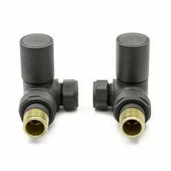 Reina Crova Corner Radiator Valves - Anthracite