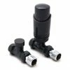 Reina Modal TRV Straight Radiator Valves with Lockshield - Anthracite