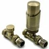Reina Modal TRV Straight Radiator Valves with Lockshield - Bronze