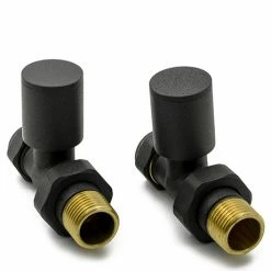 Reina Portland Straight Radiator Valves - Anthracite