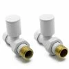 Reina Portland Straight Radiator Valves - White