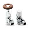 Reina Surrey Traditional Angled Radiator Valves - Chrome