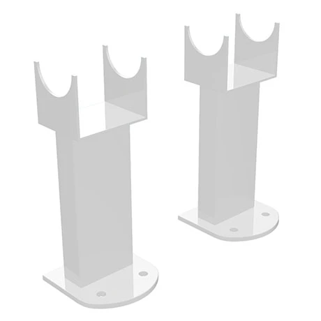 Metro White Floor Mounted Radiator Feet