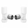 Arezzo Modern White Angled Radiator Valves